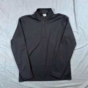 Nike Dri-FIT Golf 1/4 Zip Pullover Shirt‎ Mens Medium Black FD5837-010 Active